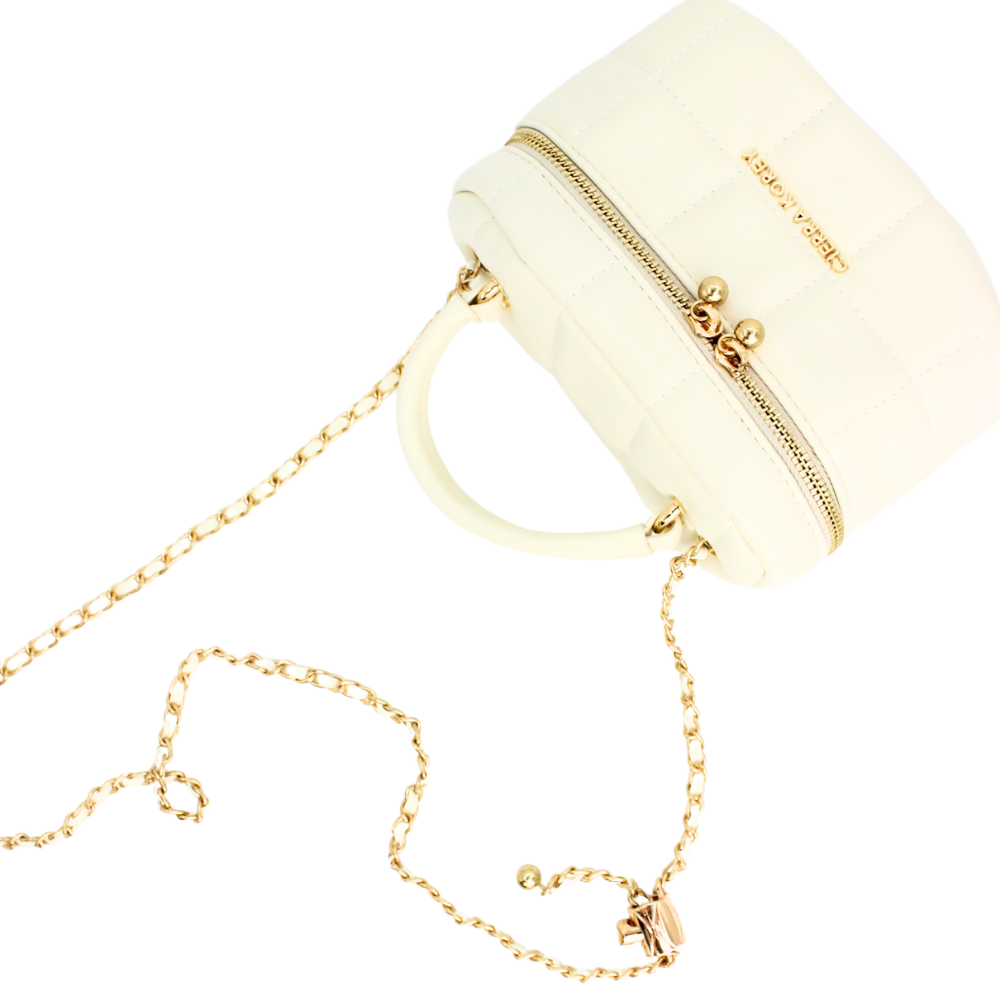 White Luxe Mini Box Bag
