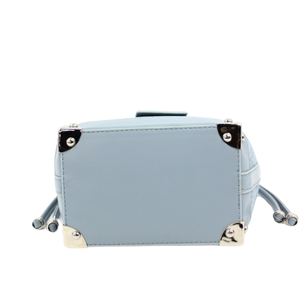 Platinum Blue Manor Bucket Bag