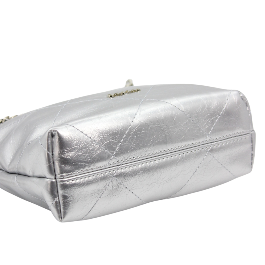 Island Diary Silver Bucket Bag
