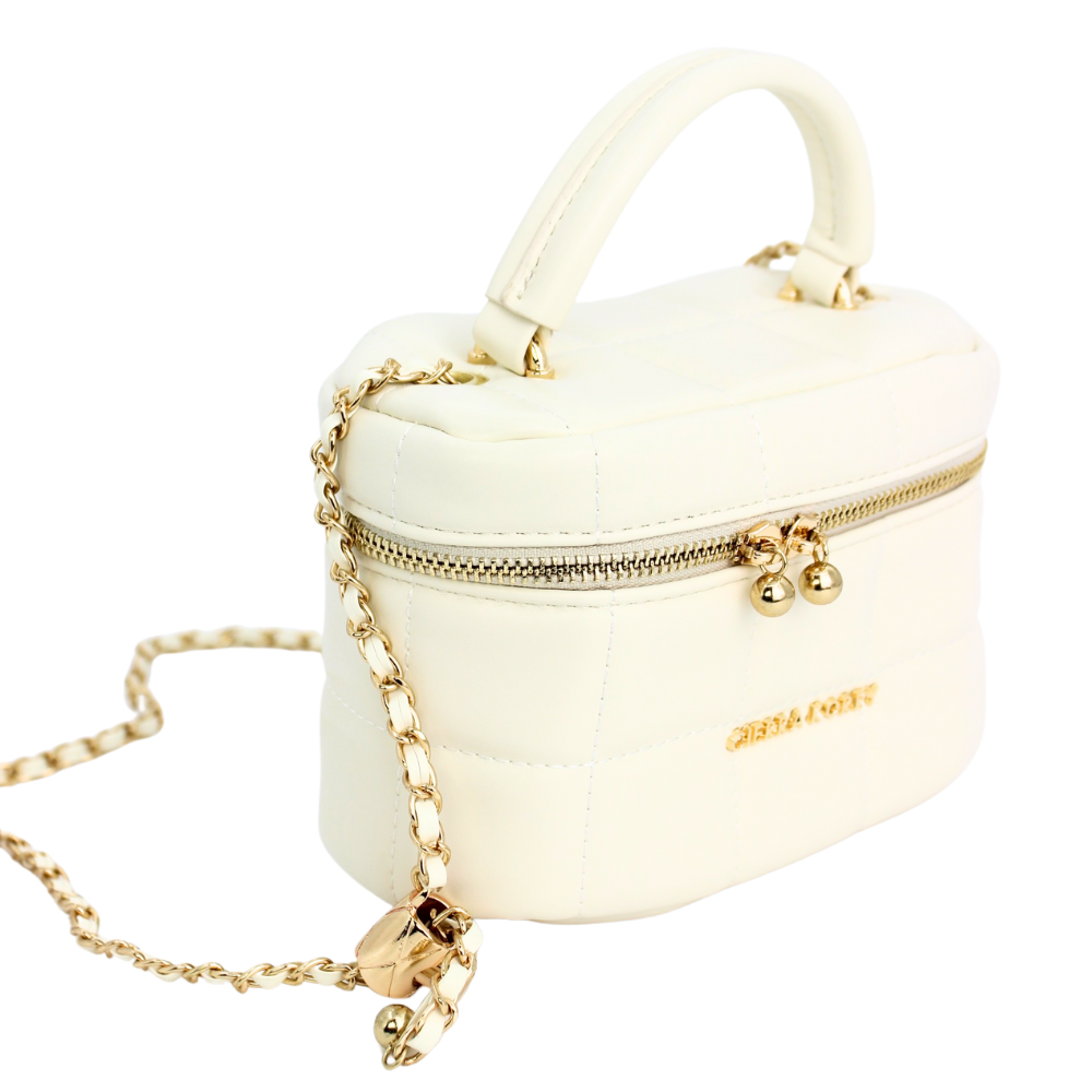 White Luxe Mini Box Bag