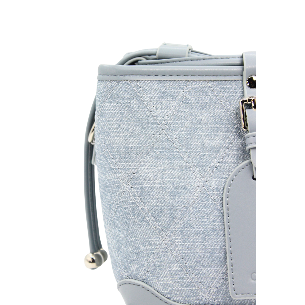 Platinum Blue Manor Bucket Bag