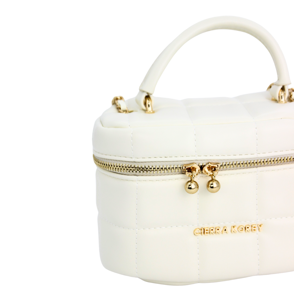 White Luxe Mini Box Bag