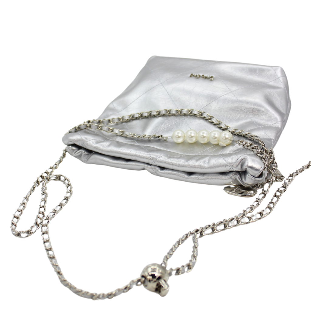 Island Diary Silver Bucket Bag