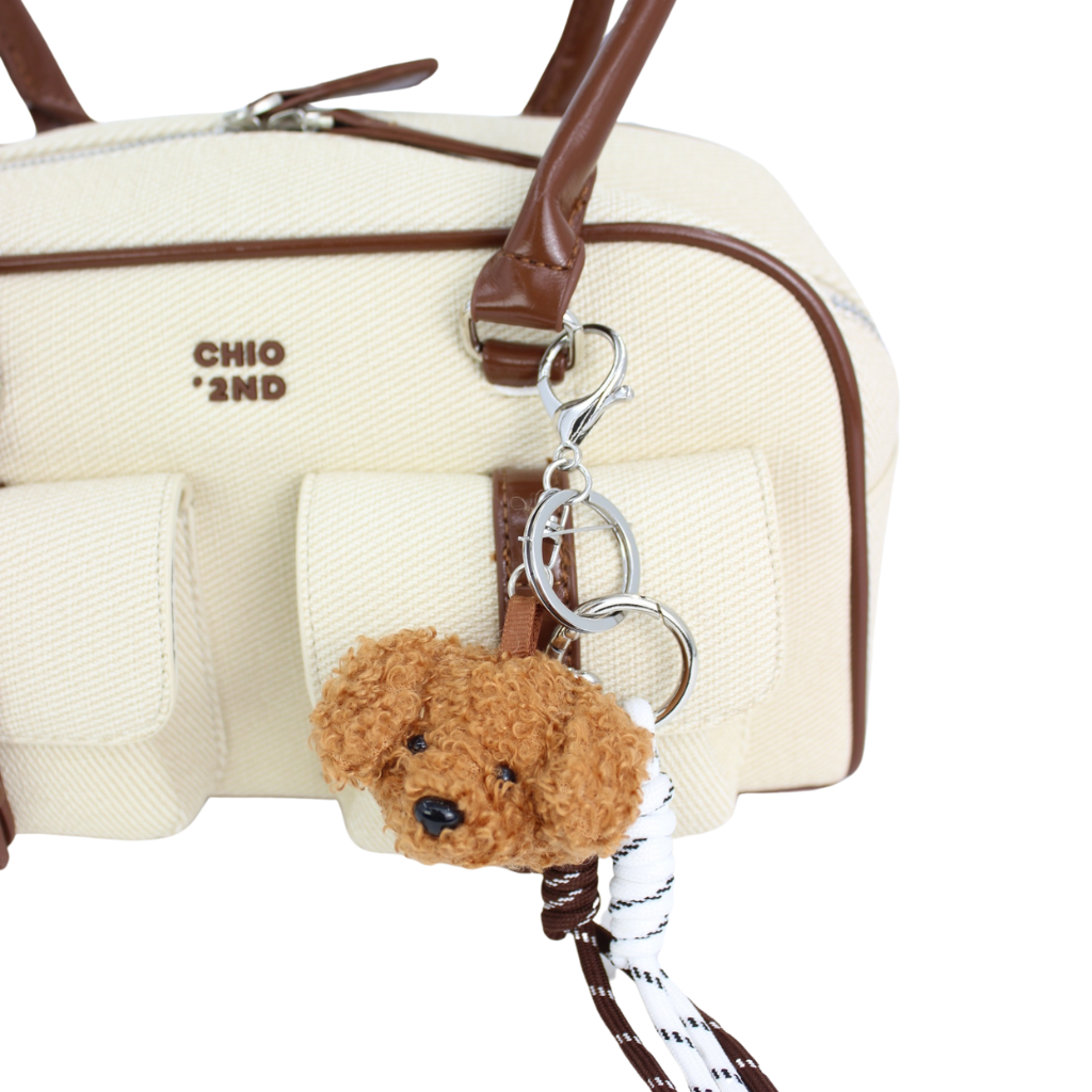 Classic Beige Brown Bowling Bag