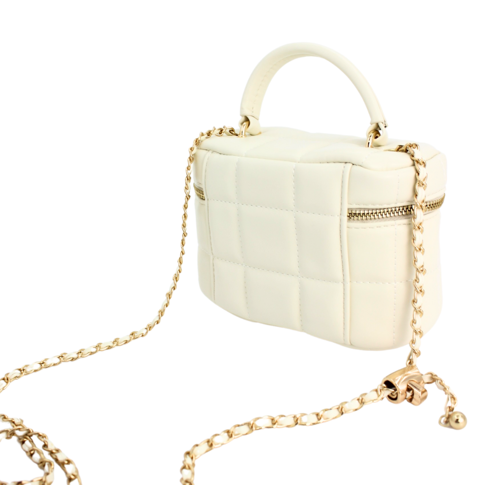 White Luxe Mini Box Bag