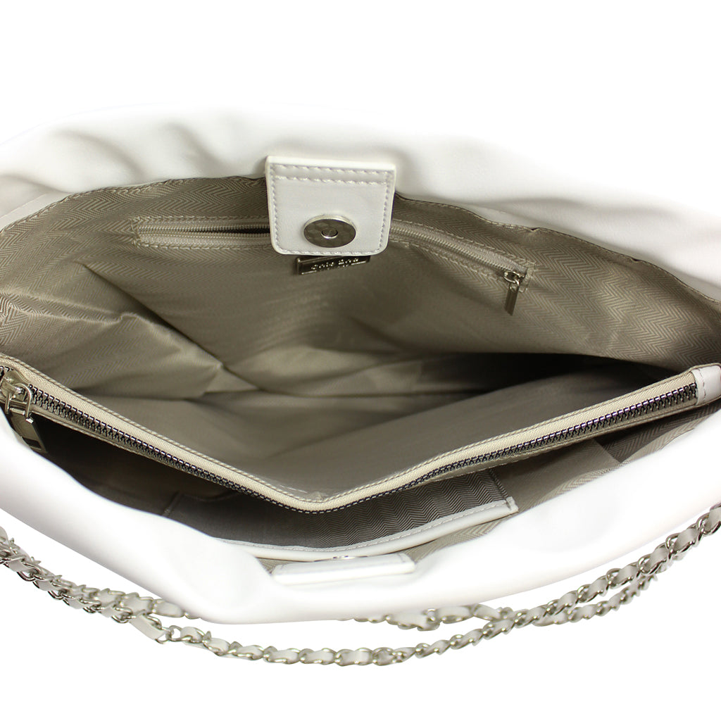 Cream Quilted Tote Bag