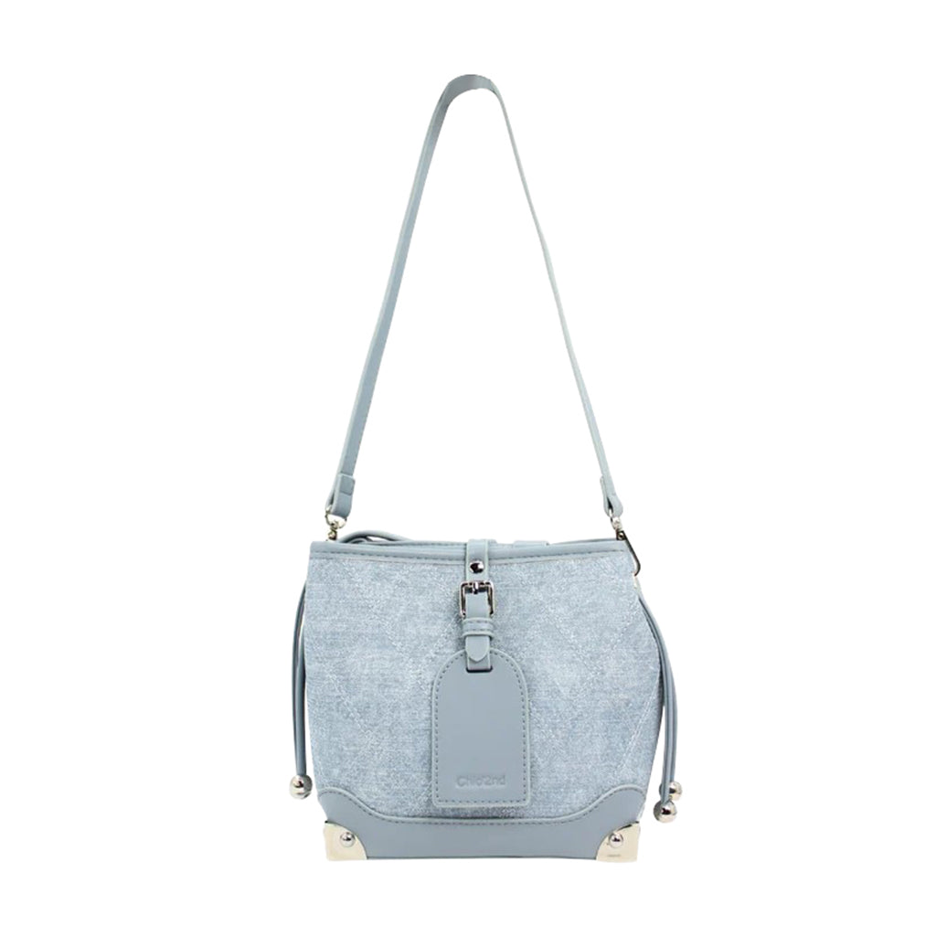 Platinum Blue Manor Bucket Bag