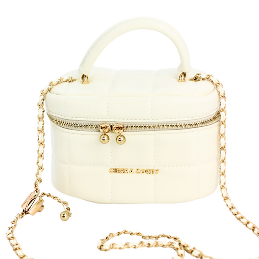 White Luxe Mini Box Bag